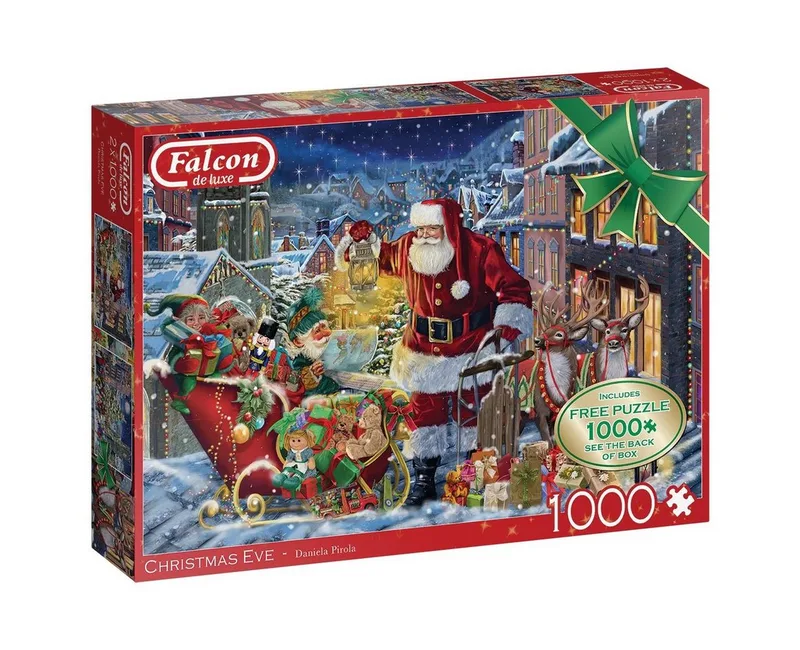 Puzzle Daniela Pirola Heiligabend 2x1000 Teile Puzzle, 1000 Puzzleteile de Jumbo, édition Multicolore – boîte 1 sur 4