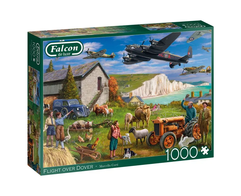 Puzzle Flug über Dover 1000 Teile Puzzle, 1000 Puzzleteile, Made in Europe de Jumbo, édition Multicolore – boîte 1 sur 3