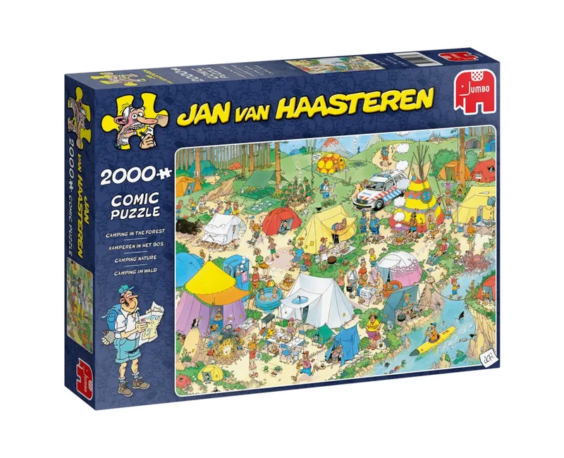 Puzzle Jan van Haasteren Camping im Wald 2000 Teile Puzzle, 2000 Puzzleteile from Jumbo, Multicolour edition – box
