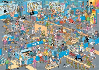 Puzzle Jan van Haasteren - Das Renovierungsprojekt & Der Baumarkt, 1000 Puzzleteile, Made in Europa von Jumbo, Ausgabe Mehrfarbig – Schachtel 2 von 3
