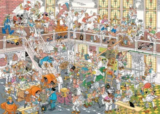 Puzzle Jan van Haasteren - Das Renovierungsprojekt & Der Baumarkt, 1000 Puzzleteile, Made in Europa von Jumbo, Ausgabe Mehrfarbig – Schachtel 3 von 3