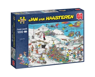 Puzzle Jan van Haasteren Hals und Beinbruch 1000 Teile Puzzle, 1000 Puzzleteile von Jumbo, Ausgabe Mehrfarbig – Schachtel 1 von 2