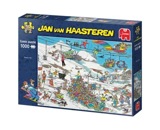 Puzzle Jan van Haasteren Hals und Beinbruch 1000 Teile Puzzle, 1000 Puzzleteile von Jumbo, Ausgabe Mehrfarbig – Schachtel 2 von 2