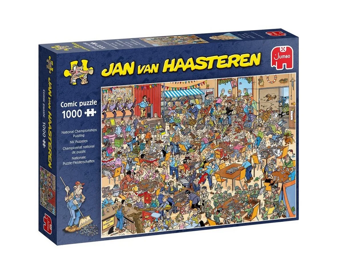 Puzzle Jan van Haasteren Nationale Puzzle-Meisterschaften 1000 Teile Puzzle, 1000 Puzzleteile, Made in Europe de Jumbo, édition Multicolore – boîte