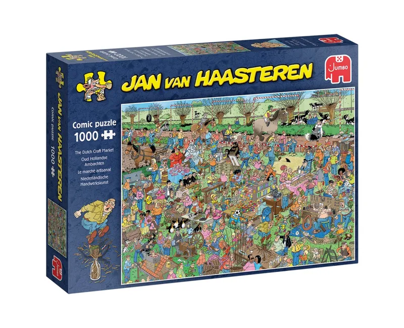 Puzzle Jan van Haasteren Niederländische Handwerkskunst 1000 Teile Puzzle, 1000 Puzzleteile von Jumbo, Ausgabe Mehrfarbig – Schachtel 1 von 2