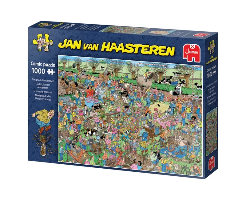 Puzzle Jan van Haasteren Niederländische Handwerkskunst 1000 Teile Puzzle, 1000 Puzzleteile von Jumbo, Ausgabe Mehrfarbig – Schachtel 2 von 2