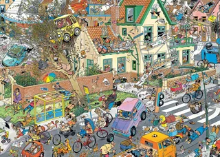 Puzzle Jan van Haasteren, Safari & Der Sturm, 2x1000 Teile Puzzle, 1000 Puzzleteile de Jumbo, édition Multicolore – boîte 3 sur 3