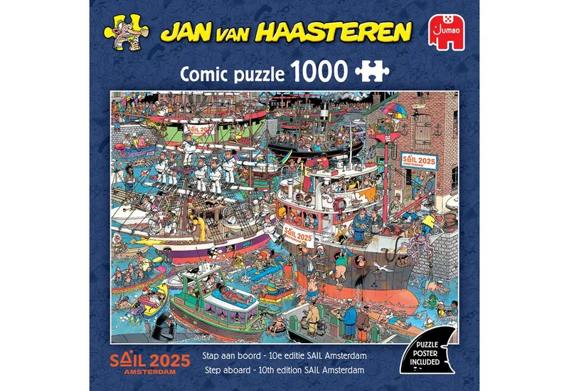 Puzzle Jan van Haasteren, SAIL Amsterdam, 1000 Teile Puzzle, 1000 Puzzleteile van Jumbo, editie Meerkleurig – doos 4 van 4