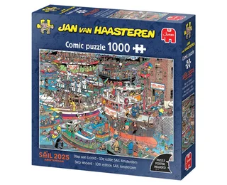 Puzzle Jan van Haasteren, SAIL Amsterdam, 1000 Teile Puzzle, 1000 Puzzleteile van Jumbo, editie Meerkleurig – doos 3 van 4