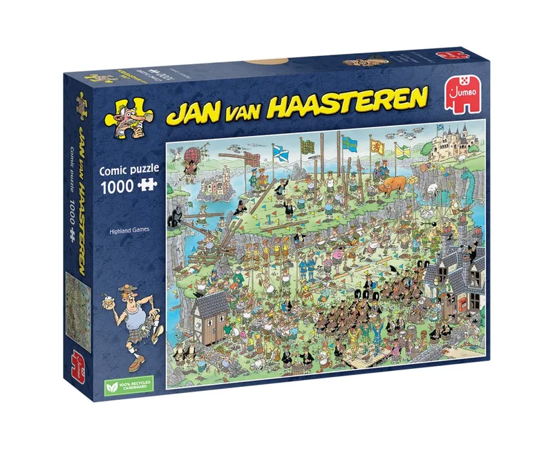Puzzle Jumbo 20069 Jan van Haasteren Highland Games 1000 Teile Puzzle, 1000 Puzzleteile de Jumbo, édition Multicolore – boîte 1 sur 4