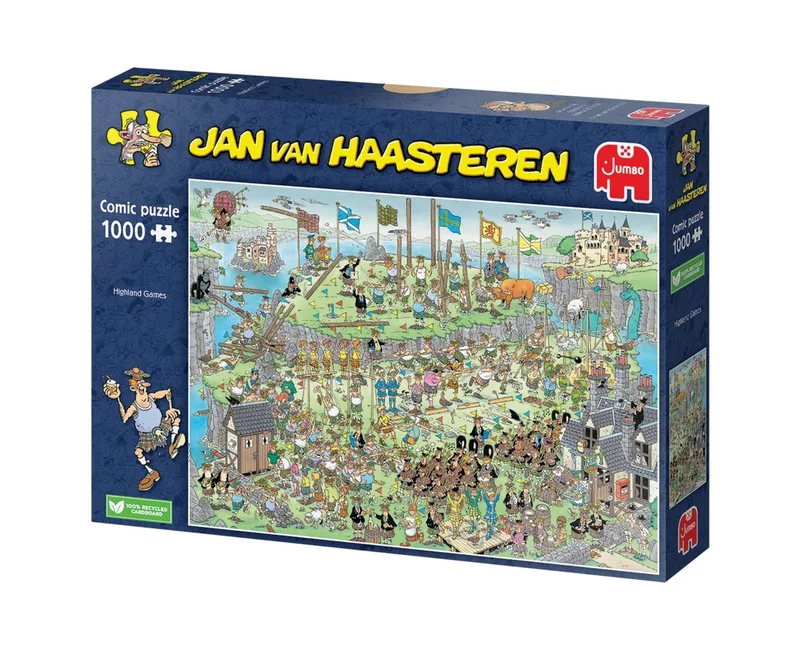 Puzzle Jumbo 20069 Jan van Haasteren Highland Games 1000 Teile Puzzle, 1000 Puzzleteile de Jumbo, édition Multicolore – boîte 3 sur 4