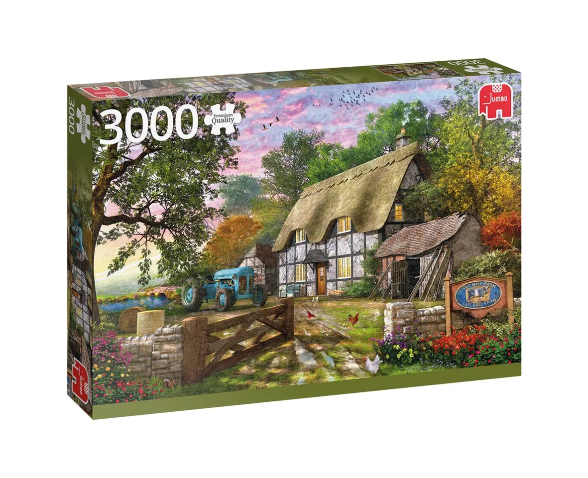 Puzzle Jumbo Spiele, Das Bauernhaus, 3000 Teile Puzzle, 3000 Puzzleteile, Made in Europe von Jumbo, Ausgabe Mehrfarbig – Schachtel