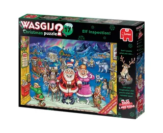Puzzle Wasgij Christmas 17 - Elf Inspection! - 2x 1000 Teile Puzzle, 1000 Puzzleteile, Made in Europe from Jumbo, Multicolour edition – box 2 of 2