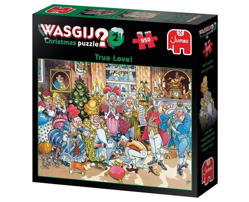 Puzzle Wasgij Christmas 2 Wahre Liebe 950 Teile Puzzle, 950 Puzzleteile fra Jumbo, Flerfarvet-udgave – æske 4 af 4