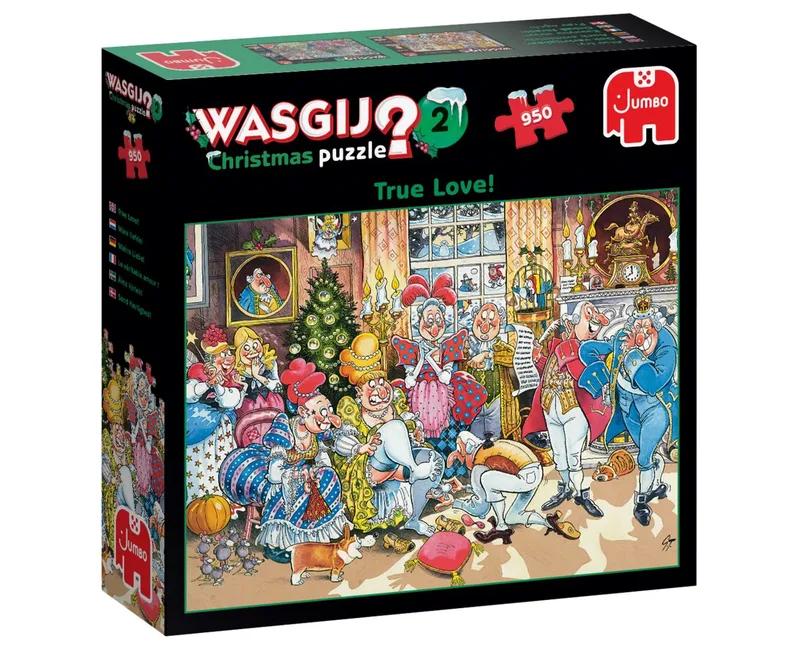 Puzzle Wasgij Christmas 2 Wahre Liebe 950 Teile Puzzle, 950 Puzzleteile fra Jumbo, Flerfarvet-udgave – æske 1 af 4