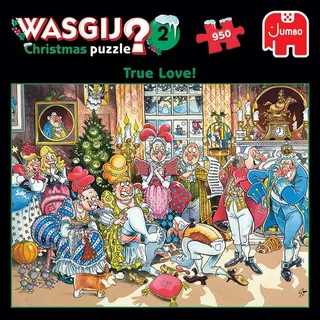 Puzzle Wasgij Christmas 2 Wahre Liebe 950 Teile Puzzle, 950 Puzzleteile fra Jumbo, Flerfarvet-udgave – æske 3 af 4