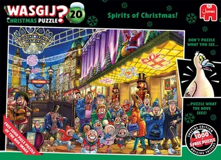 Puzzle Wasgij Christmas 20 - Weihnachtsgeister 2x1000 Teile Puzzle, 1000 Puzzleteile de Jumbo, édition Multicolore – boîte 4 sur 4