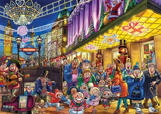 Puzzle Wasgij Christmas 20 - Weihnachtsgeister 2x1000 Teile Puzzle, 1000 Puzzleteile de Jumbo, édition Multicolore – boîte 2 sur 4