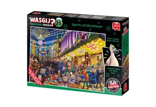 Puzzle Wasgij Christmas 20 - Weihnachtsgeister 2x1000 Teile Puzzle, 1000 Puzzleteile de Jumbo, édition Multicolore – boîte 3 sur 4