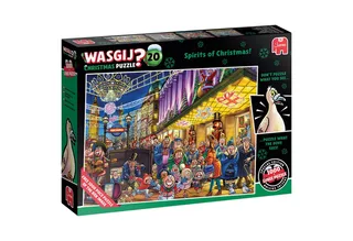Puzzle Wasgij Christmas 20 - Weihnachtsgeister 2x1000 Teile Puzzle, 1000 Puzzleteile de Jumbo, édition Multicolore – boîte 1 sur 4
