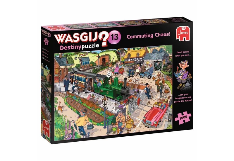 Puzzle Wasgij Destiny 13 Commuting Chaos! 1000 Teile Puzzle, 1000 Puzzleteile, Made in Europe from Jumbo, Multicolour edition – box 1 of 2
