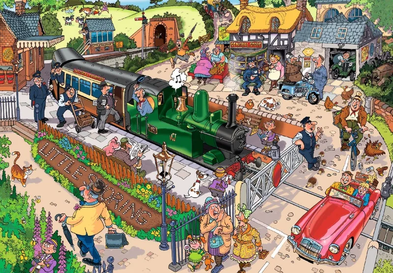 Puzzle Wasgij Destiny 13 Commuting Chaos! 1000 Teile Puzzle, 1000 Puzzleteile, Made in Europe from Jumbo, Multicolour edition – box 2 of 2