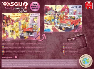 Puzzle Wasgij Destiny Retro 4 Die Wasgij-Spiele 1000 Teile Puzzle, 1000 Puzzleteile, Made in Europe von Jumbo, Ausgabe Mehrfarbig – Schachtel 2 von 2