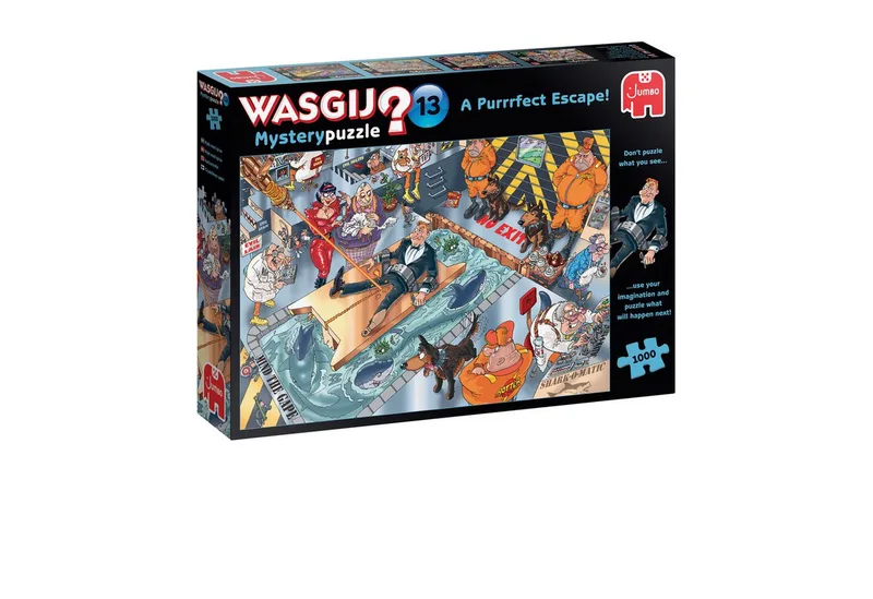 Puzzle Wasgij Mystery 13 A Purrrfect Escape! 1000 Teile Puzzle, 1000 Puzzleteile, Made in Europe from Jumbo, Multicolour edition – box