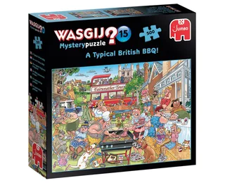 Puzzle Wasgij Mystery 15 Eine typisch Englische Grillparty! 500 Teile Puzzle, 500 Puzzleteile, Made in Europe van Jumbo, editie Meerkleurig – doos 1 van 4
