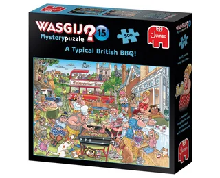 Puzzle Wasgij Mystery 15 Eine typisch Englische Grillparty! 500 Teile Puzzle, 500 Puzzleteile, Made in Europe van Jumbo, editie Meerkleurig – doos 4 van 4