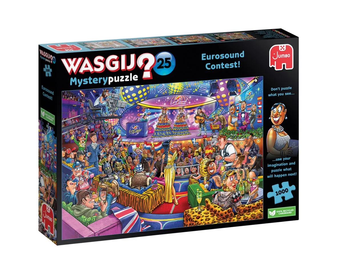 Puzzle Wasgij Mystery 25 Eurosound Contest! 1000 Teile Puzzle, 1000 Puzzleteile, Made in Europe von Jumbo, Ausgabe Mehrfarbig – Schachtel