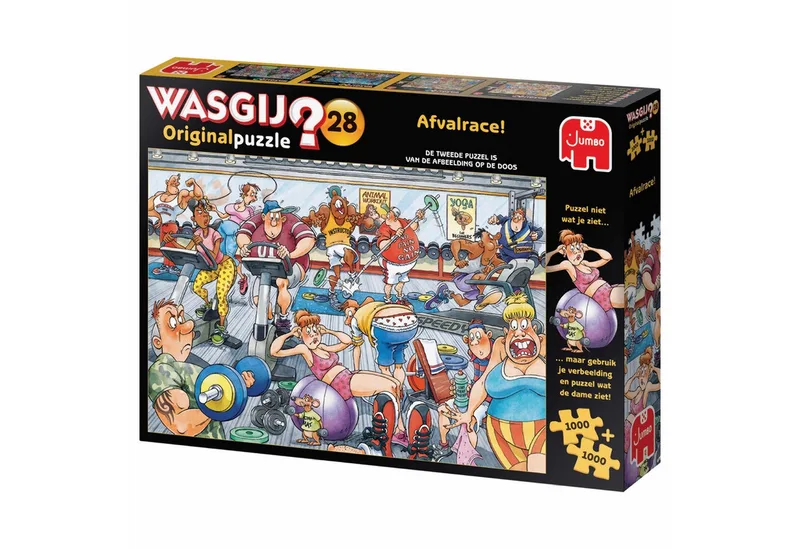 Puzzle Wasgij Original 28 Hilfe, das Gewicht fällt! 2x1000 Teile Puzzle, 1000 Puzzleteile from Jumbo, Multicolour edition – box