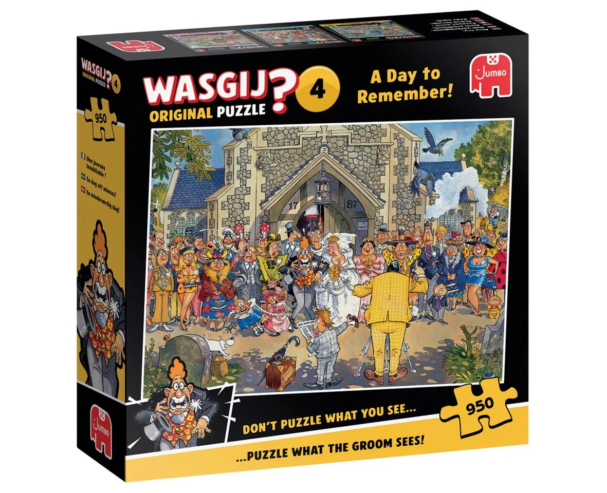 Puzzle Wasgij Original 4 Ein Tag zum erinnern 950 Teile Puzzle, 950 Puzzleteile von Jumbo, Ausgabe Mehrfarbig – Schachtel