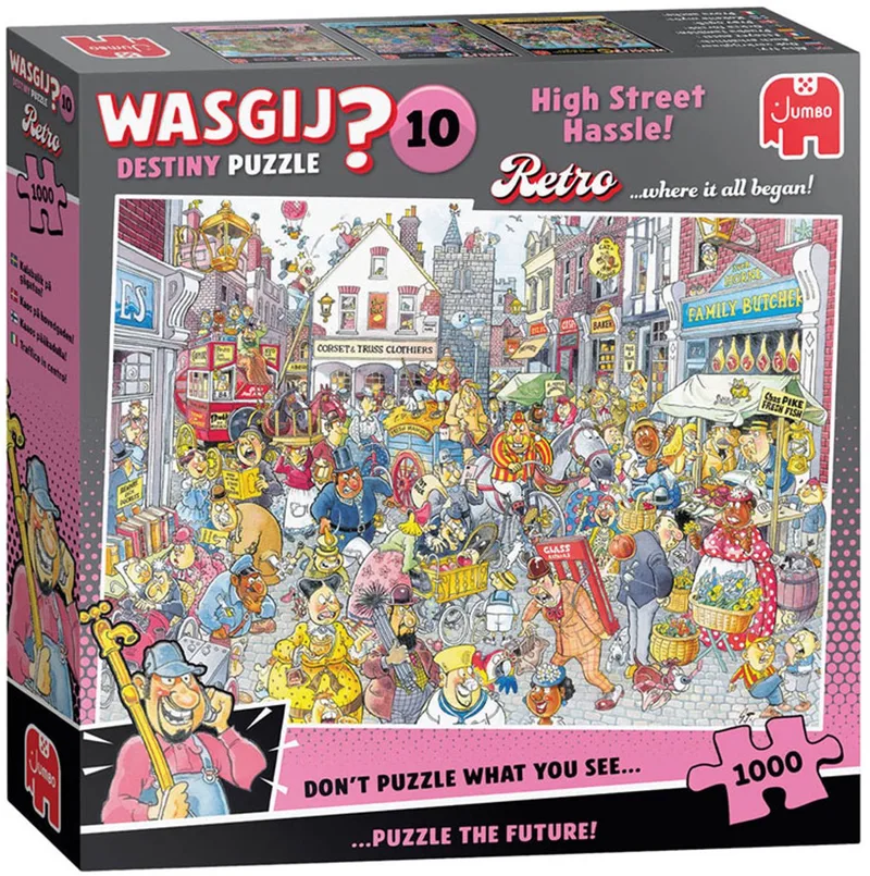 Retro Destiny 10 - Chaos in de winkelstraat! - 1000 stukjes puzzel - Legpuzzel voor volwassenen from Jumbo, Multicolour edition – box