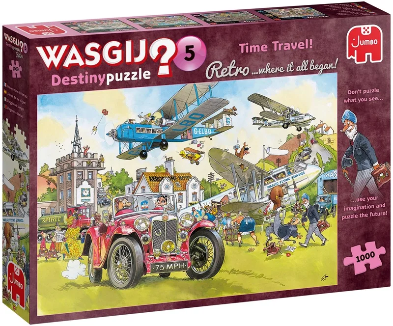 Retro Destiny 5 Tijdreizen! puzzel - 1000 stukjes de Jumbo, édition Multicolore – boîte