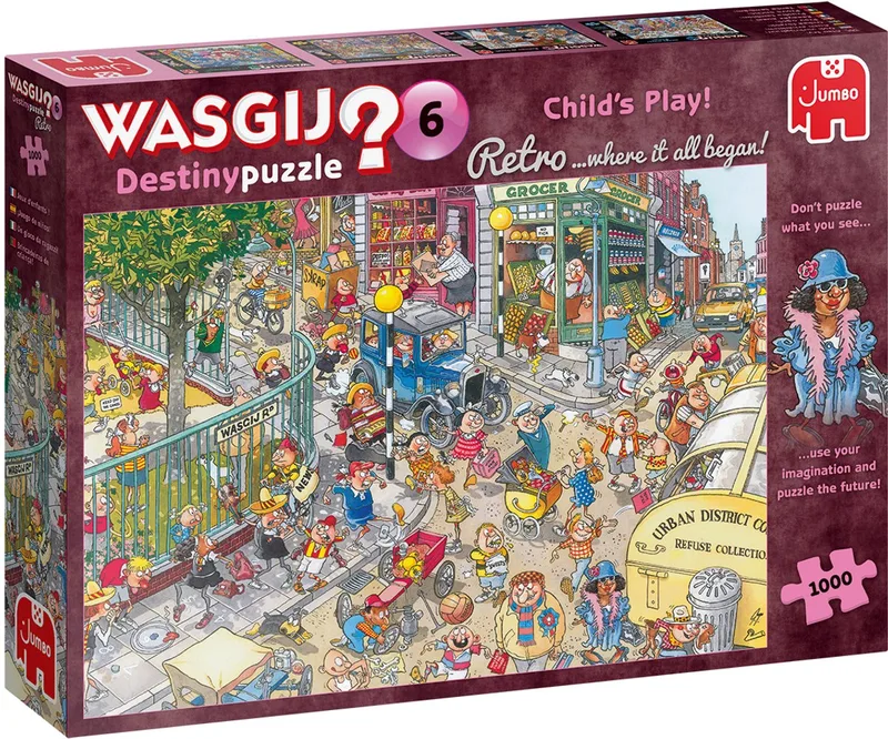 Retro Destiny 6 Kinderspel puzzel - 1000 stukjes from Jumbo, Multicolour edition – box