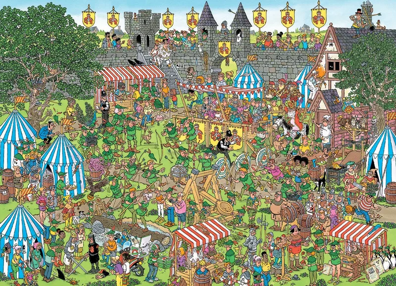 Robin Hood Festival - 1500 stukjes - Puzzel - Legpuzzel de Jumbo, édition Multicolore – boîte 2 sur 2