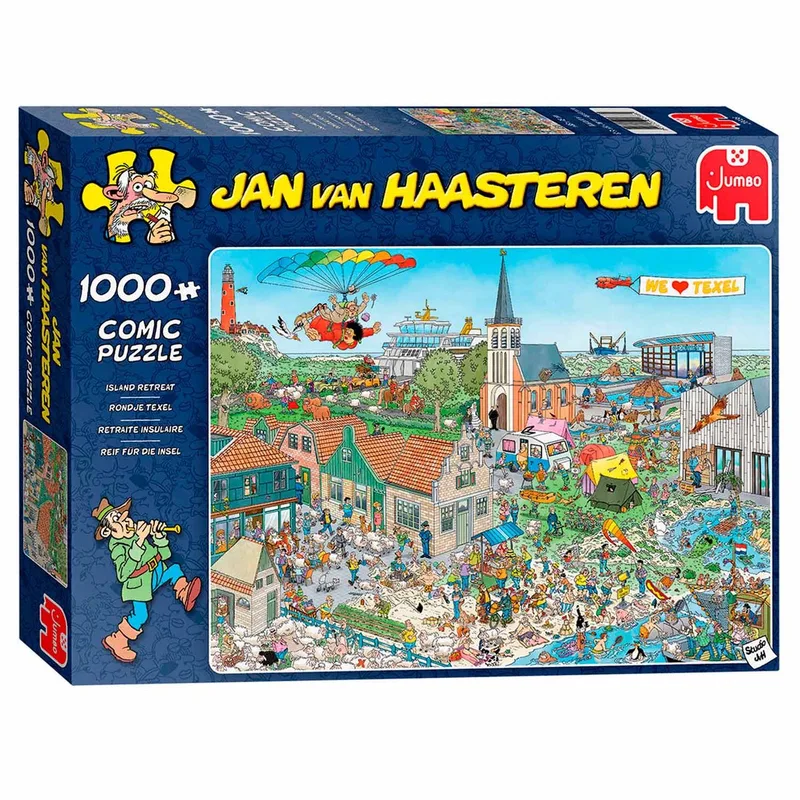 Rondje Texel - 1000 stukjes puzzel - Legpuzzel van Jumbo, editie Meerkleurig – doos