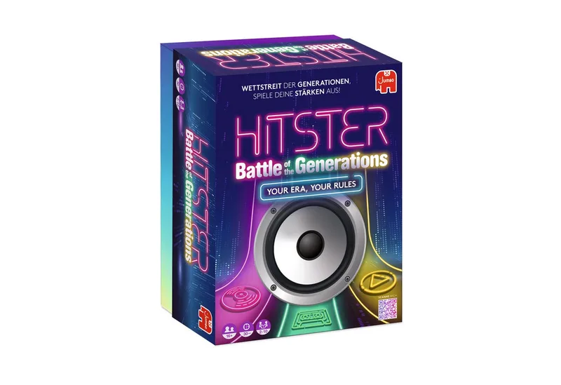 Spiel Hitster - Battle of the Generations - Deutsche Version, Partyspiel van Jumbo, editie Bunt – doos