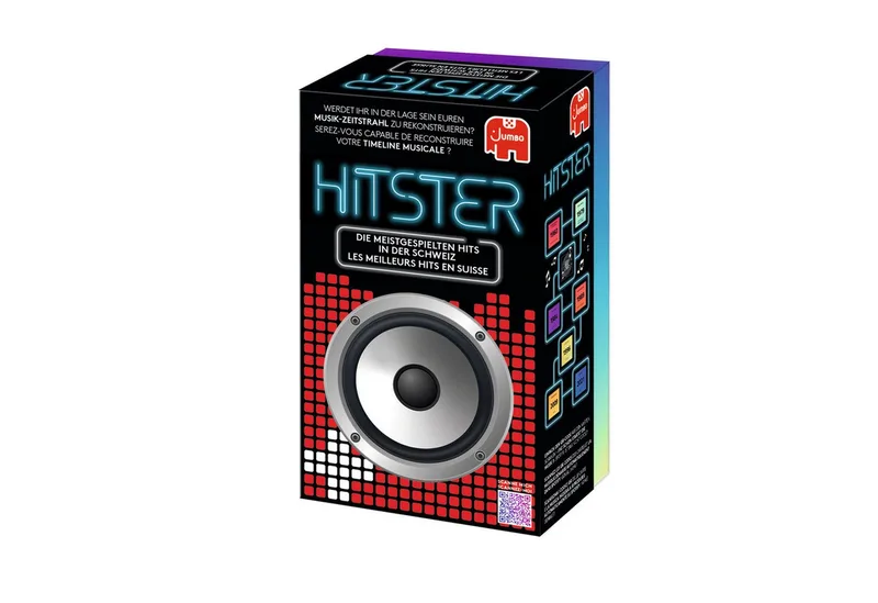 Spiel Hitster Switzerland, Partyspiel, Kartenspiel from Jumbo, Bunt edition – box