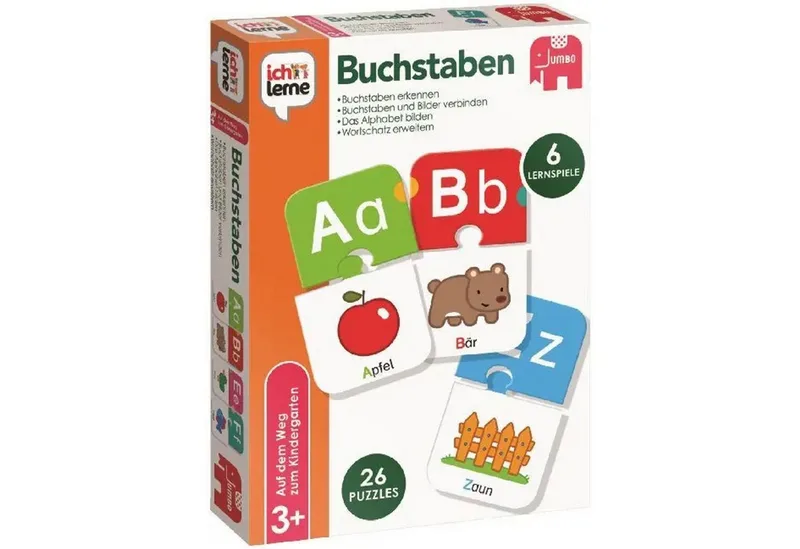 Spiel Ich lerne, Buchstaben (Kinderspiel) fra Jumbo – æske