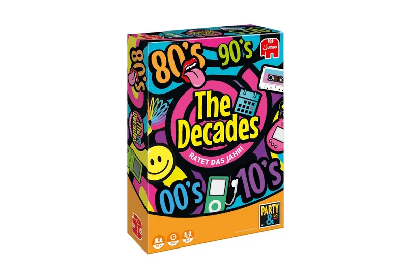 Spiel Jumbo Spiele 19830 The Decades, Quizspiel, The Decades, Quizspiel, Made in Europe from Jumbo, Bunt edition – box