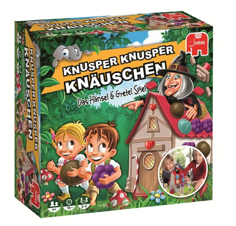 Spiel Knusper Knusper Knäuschen, Familienspiel, JUMBO 19713 Knusper Knusper Knäuschen, Familienspiel fra Jumbo, Bunt-udgave – æske
