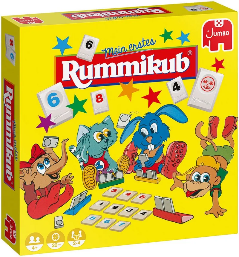 Spiel Mein erstes Rummikub Junior, Kinderspiel fra Jumbo, Bunt-udgave – æske