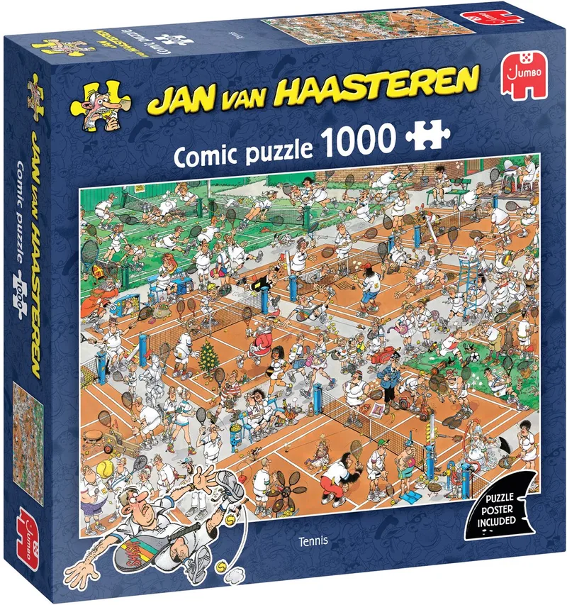 Tennis - Jan van Haasteren - puzzel van 1000 stukjes van Jumbo – doos
