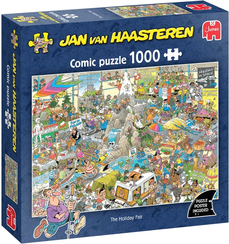 The Holiday Fair - Jan van Haasteren - puzzel van 1000 stukjes van Jumbo, editie Meerkleurig – doos