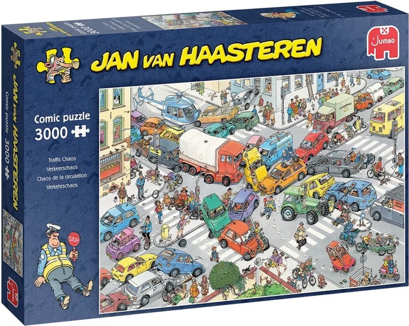 Verkeerschaos - Legpuzzel 3000 stukjes van Jumbo, editie Meerkleurig – doos