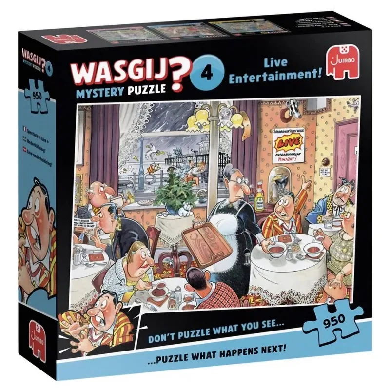 Wasgij? 4 Mystery - Live Entertainment! - 950 stukjes - Legpuzzel von Jumbo, Ausgabe Mehrfarbig – Schachtel