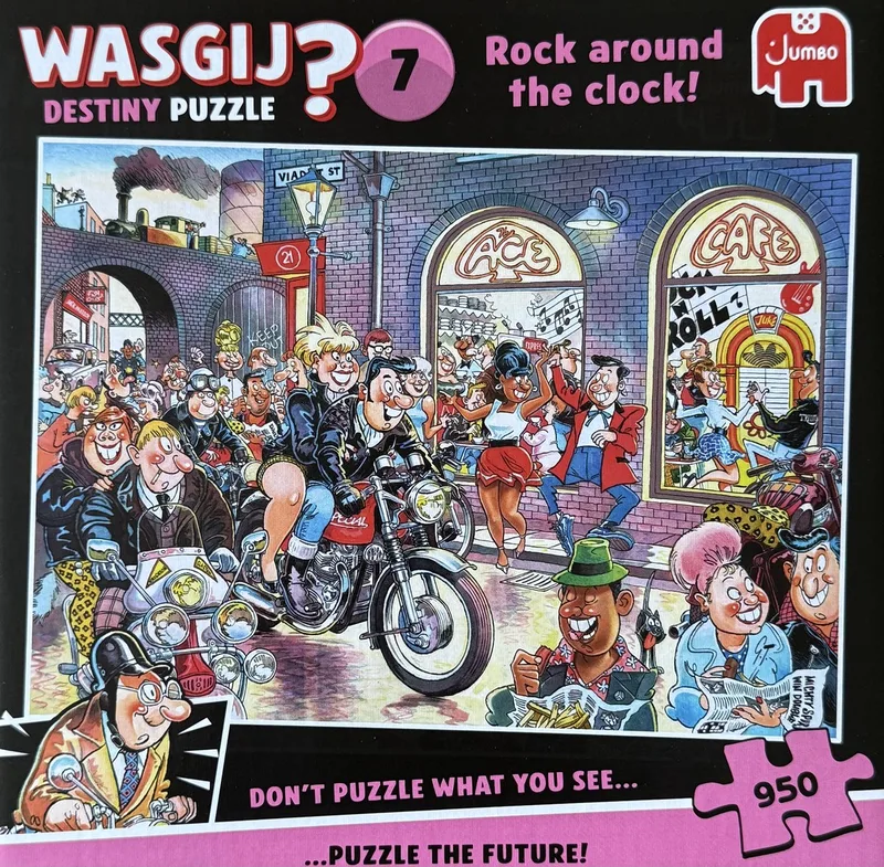 Wasgij? 7 Destiny puzzle Rock around the clock! 950 stukjes jumbo Rock de klok rond puzzel van Jumbo, editie Meerkleurig – doos