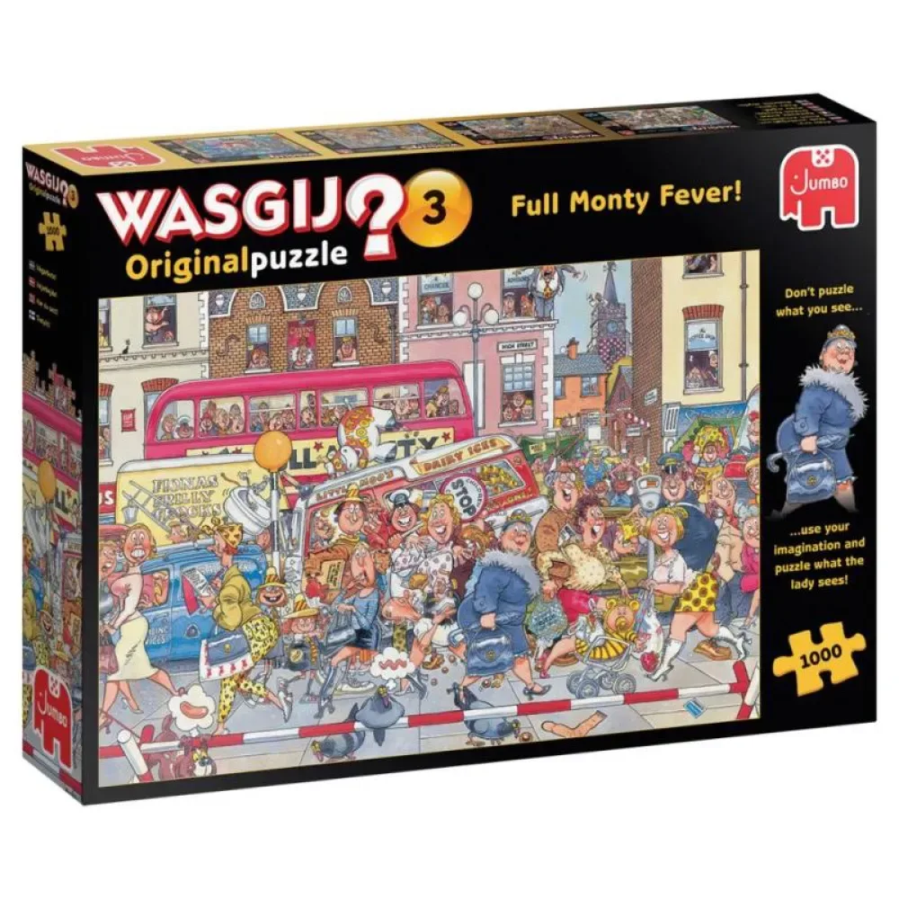 Wasgij Original 3-3 Full Monty Fever 1000 Pieces Puzzel de Jumbo – boîte